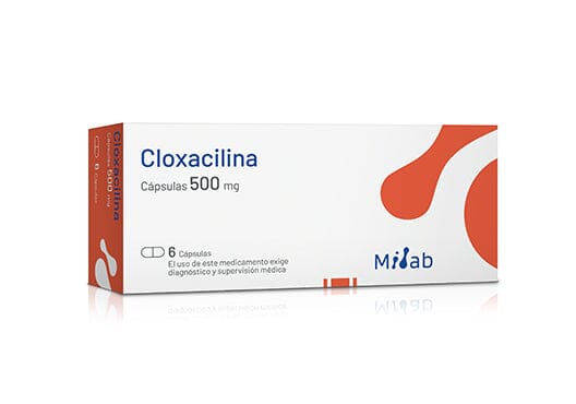 Cloxacilina 500 mg x 12 cápsulas MINTLAB